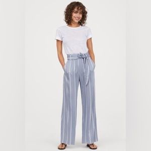 H&M Wide Leg Striped Pants | size 2